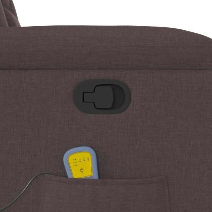 Масажен наклоняем стол, тъмнокафяв, текстил