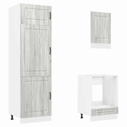 Комплект кухненски шкафове от 7 части Kalmar, инженерно дърво