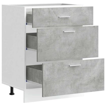 Кухненски шкаф "Lyon" сив бетон, инженерно дърво