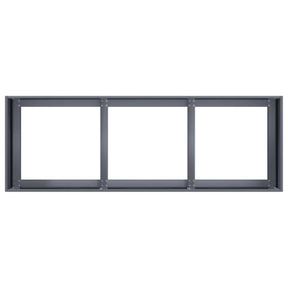 Саксия за цветя, антрацит, 120x40x40 см, студено валцувана стомана