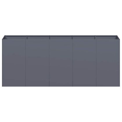 Кашпа, антрацит, 200x40x80 см, студеновалцувана стомана