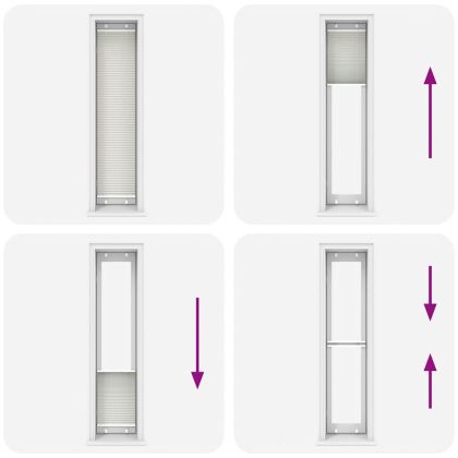 Плисирана щора Светло сиво 50x200 cm Ширина на плата 49,4 cm