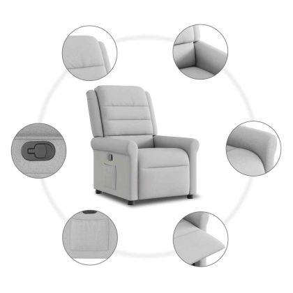 Recliner Chair Cloud Grey Fabric