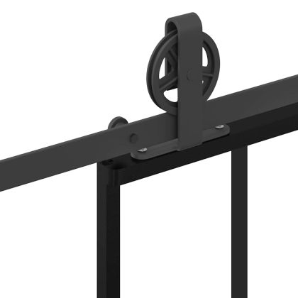 Плъзгаща се врата с механизъм 102x205 см ESG стъкло и алуминий