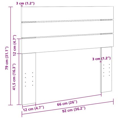 Табла за легло 90 см, масивна дървесина, дъб
