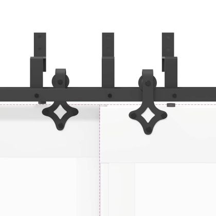 Комплект механизъм за плъзгаща врата, 152,5 см, стомана, черен