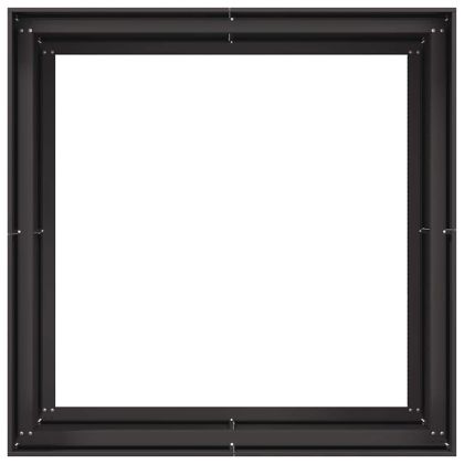 Кашпа, черна, 100x100x80 см, стомана