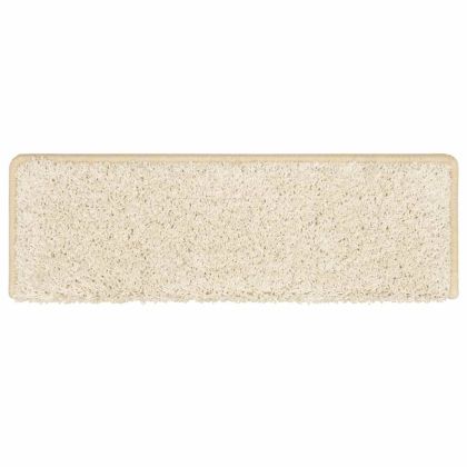 Изтривалки за стълби, 30 бр., 65x21x4 см, бели, с правоъгълен кант