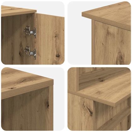 Приемно бюро, дъб артизан, 200x50x103,5 см, инженерно дърво