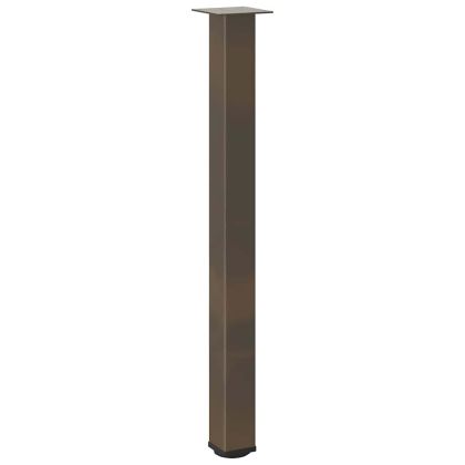 Крака за бар маса, 4 бр., естествена стомана, 90-92 см, стомана