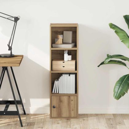 Библиотека, дъб артизан, 31x24x102 см, инженерно дърво