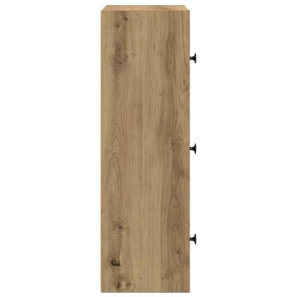 Библиотека, дъб артизан, 40x24x77 см, инженерно дърво