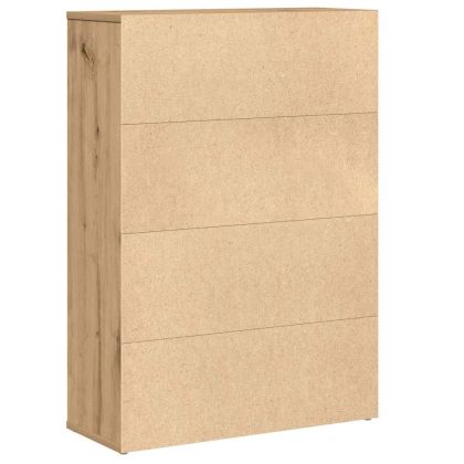 Библиотека, дъб артизан, 60x24x85 см, инженерно дърво