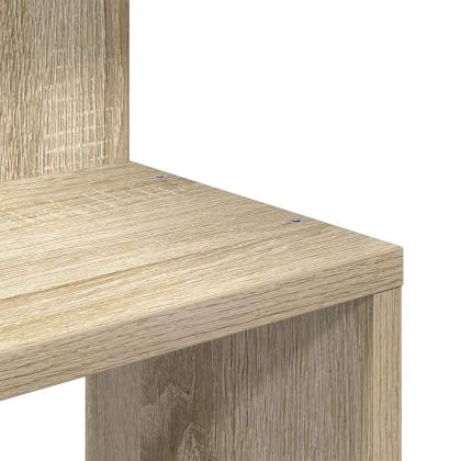 Стенен ъглов рафт, дъб сонома, 32x32x127,5 см, ПДЧ