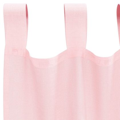 Пердета от воал с прът джобове, 2 бр, светлорозово