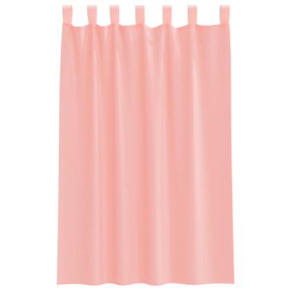 Пердета от воал с прът джобове, 2 бр, розово