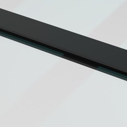Плъзгаща се врата с обков черна 76x205 см ESG стъкло