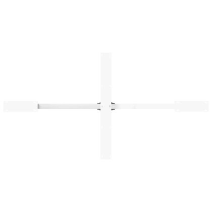 Крак за трапезна маса, форма на паяк, бял, 150x78x(72-73) см, стомана