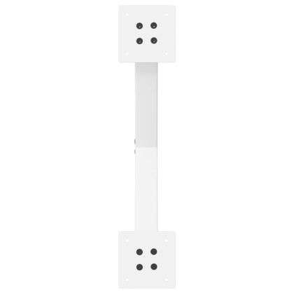 Крака за масичка за кафе, X-образни, 2 бр., бели, 50 x (30-31) см, стомана