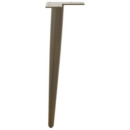 Крака за масичка за кафе, конична форма, 4 бр., естествена стомана, 30-31 см, стомана