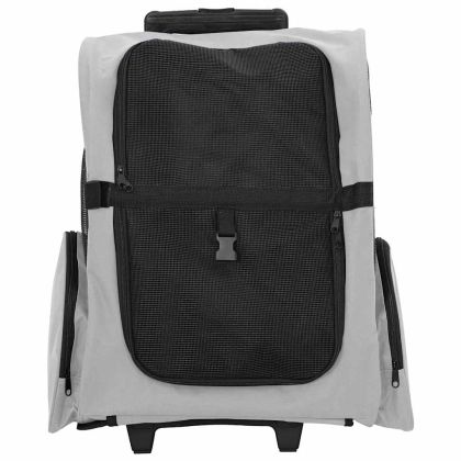 Количка за домашни любимци 3 в 1, дизайн, сива, 48x32x(57-106) см, оксфордски плат