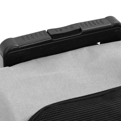 Количка за домашни любимци 3 в 1, дизайн, сива, 48x32x(57-106) см, оксфордски плат