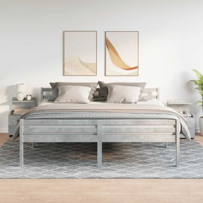 Нощни шкафчета, 2 бр. с 2 чекмеджета, бетонно сиви, 40x36,5x62 см