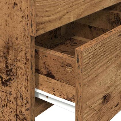 Нощни шкафчета, 2 бр. с 2 чекмеджета, старо дърво, 40x36,5x62 см