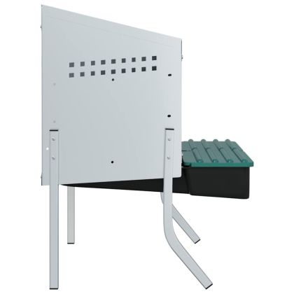 Кутия за гнездене за пилета с 2 отделения и крака, поцинкована стомана