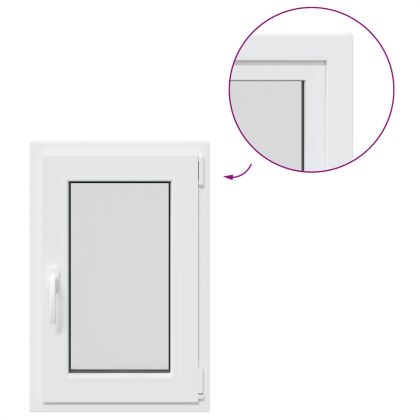 Прозорец за мазе "RISOR" 50x75 см, накланящ се и завъртащ се, DIN десен, бял