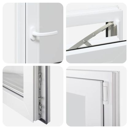 Прозорец за мазе "RISOR" 50x75 см, накланящ се и завъртащ се, DIN десен, бял