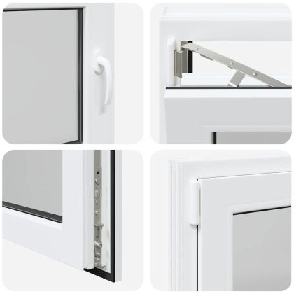 Прозорец за мазе "RISOR" 80x50 см, накланящ се и завъртащ се, DIN ляв, бял