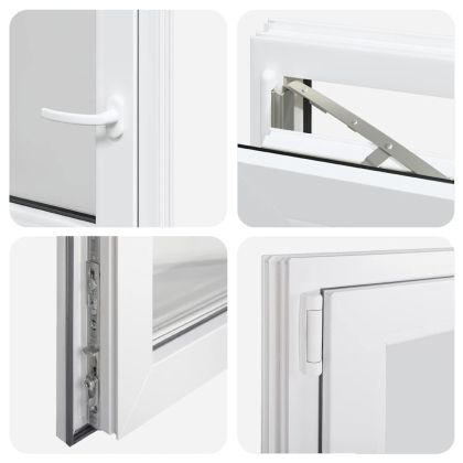 Прозорец за мазе "RISOR" 50x50 см, накланящ се и завъртащ се, DIN ляв, бял