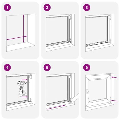 Прозорец за мазе "RISOR" 50x50 см, накланящ се и завъртащ се, DIN ляв, бял