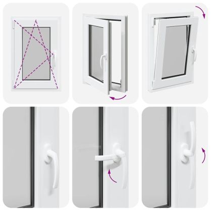 Прозорец за мазе "RISOR" 50x75 см, накланящ се и завъртащ се, DIN ляв, бял