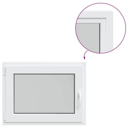 Прозорец за мазе "RISOR" 80x70 см, накланящ се и завъртащ се, DIN ляв, бял