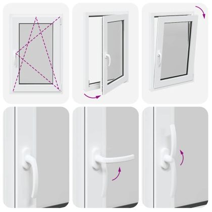 Прозорец за мазе "RISOR" 60x100 см, отваряемо-отварящ се, DIN десен, бял