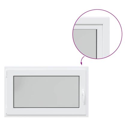 Прозорец за мазе "RISOR" 100x70 см, накланящ се и завъртащ се, DIN ляв, бял