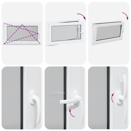 Прозорец за мазе "RISOR" 100x70 см, накланящ се и завъртащ се, DIN ляв, бял