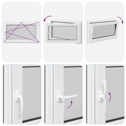 Прозорец за мазе "RISOR" 100x70 см Отварящо-отваряем DIN десен антрацит