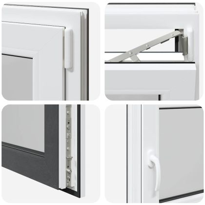 Прозорец за мазе "RISOR" 100x70 см Отварящо-отваряем DIN десен антрацит