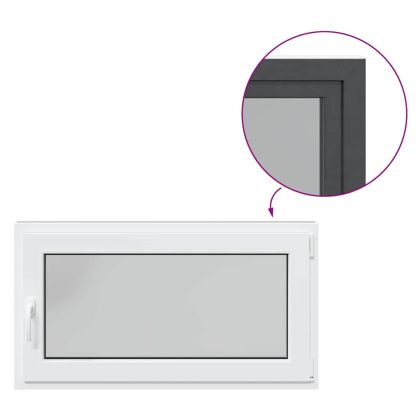 Прозорец за мазе "RISOR" 110x70 см Отварящо-отваряем DIN десен антрацит