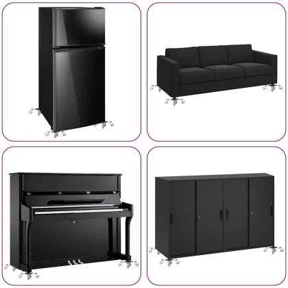 Мебелни колелца 4 бр. с повдигач 15,5x15,5x5,5 см, стомана 1000 кг