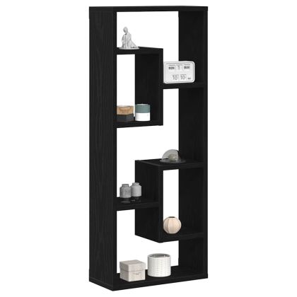 Стенен рафт, черен дъб, 36x16x90 см, инженерно дърво