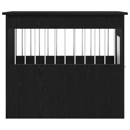 Кучешка клетка, черен дъб, 80x55x68 см, инженерно дърво