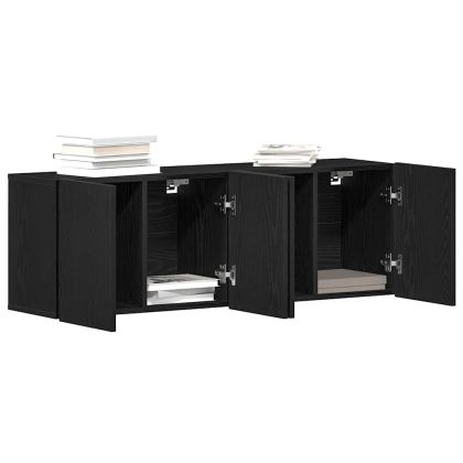 ТВ шкафове, 2 бр., черен дъб, 120x30x41 см, инженерно дърво