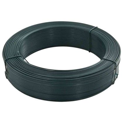 Тел за привързване на ограда 250 м 0,9/1,4 мм стомана зелена