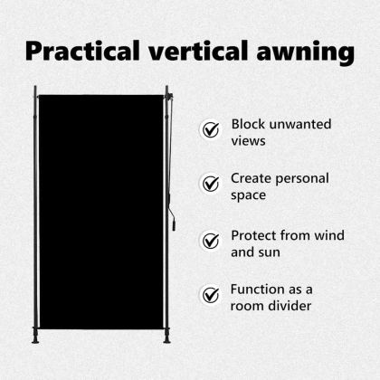 Външна ролетна щора, 120x270 см, антрацит