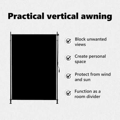 Външна ролетна щора, 150x270 см, антрацит