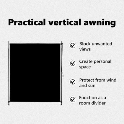 Външна ролетна щора, 200x270 см, антрацит